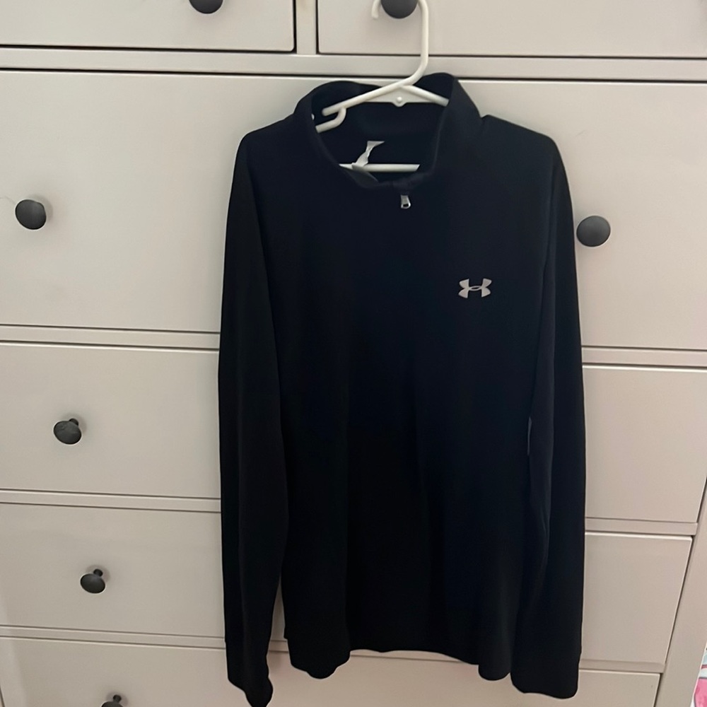 Youth Size Medium, black Under Armour pullover.